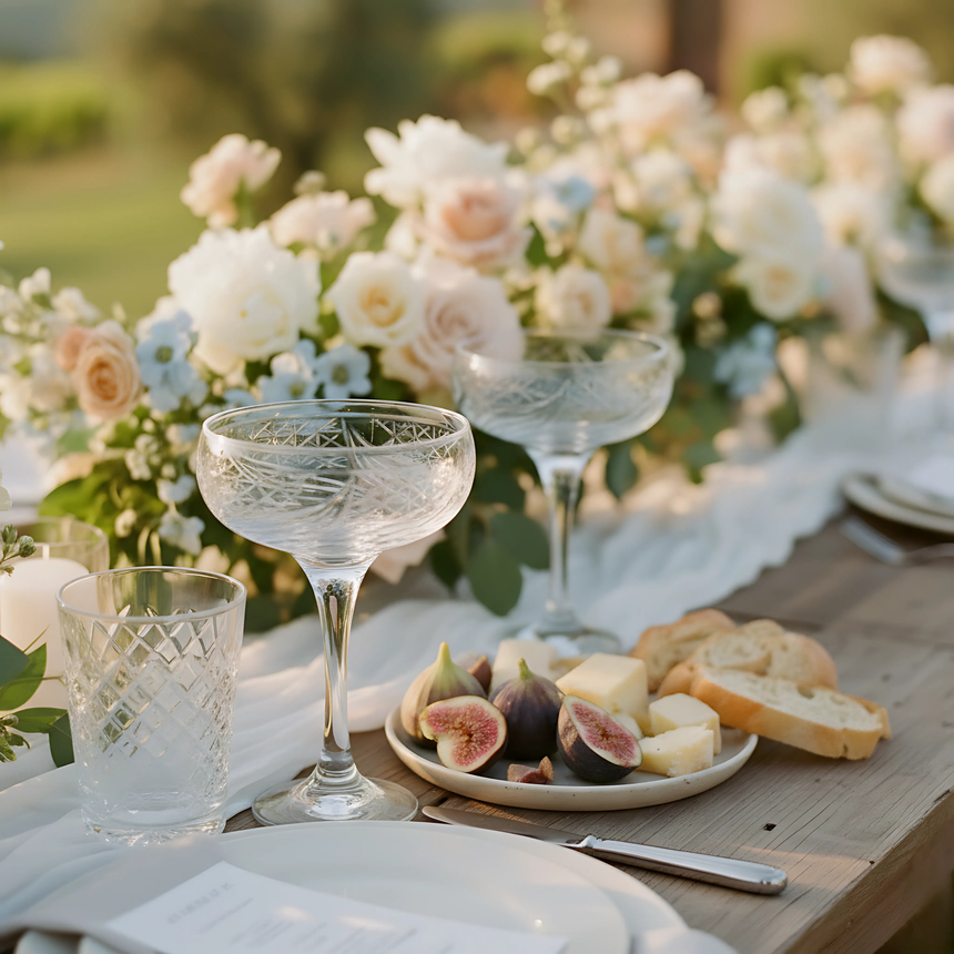 Aurora Kup Ayaklı Bardak - Margerie Crystal