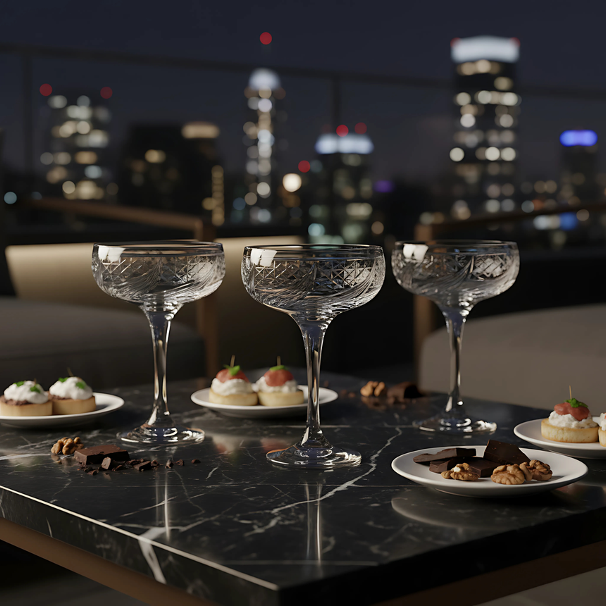 Aurora Kup Ayaklı Bardak - Margerie Crystal