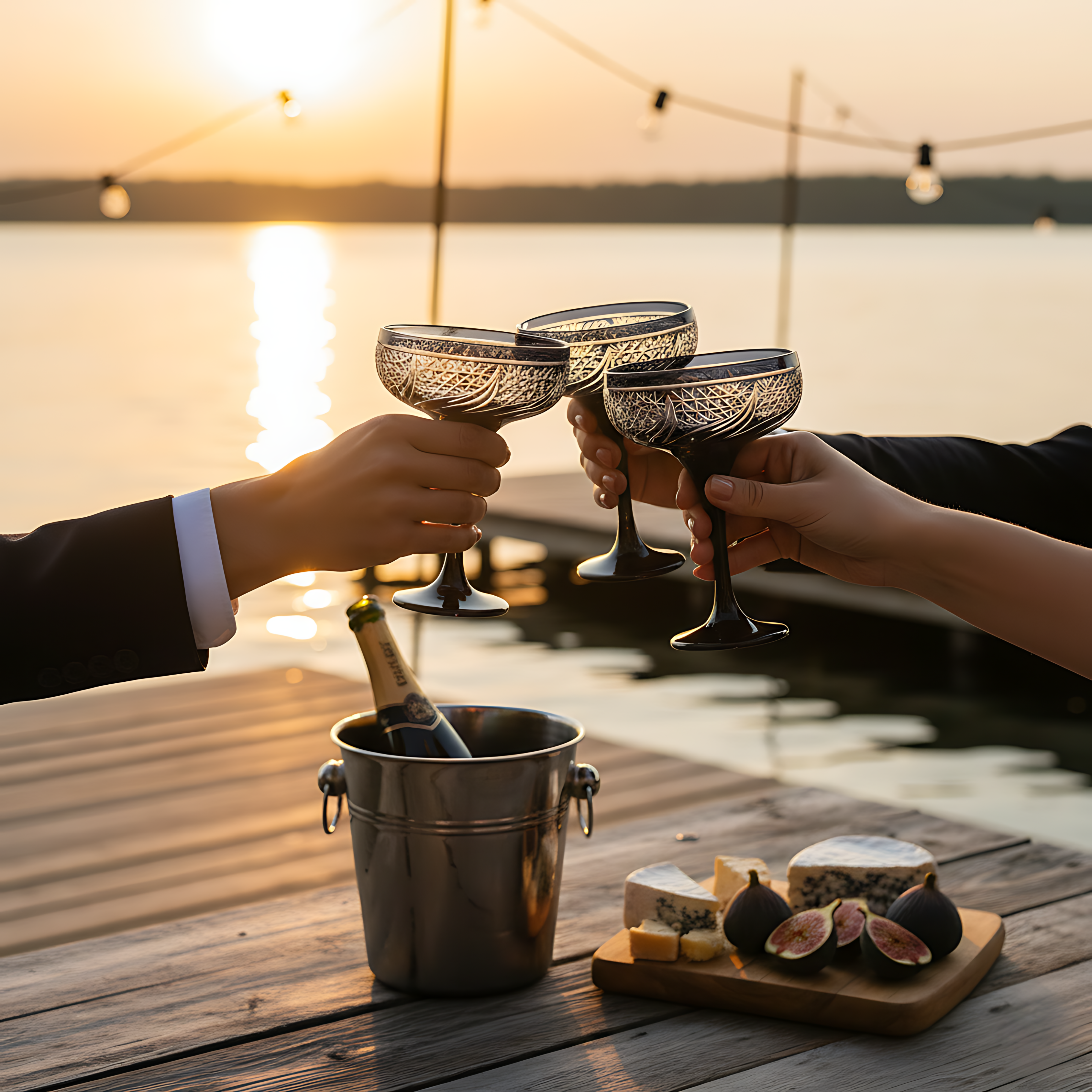 Aurora Kup Ayaklı Bardak - Margerie Crystal