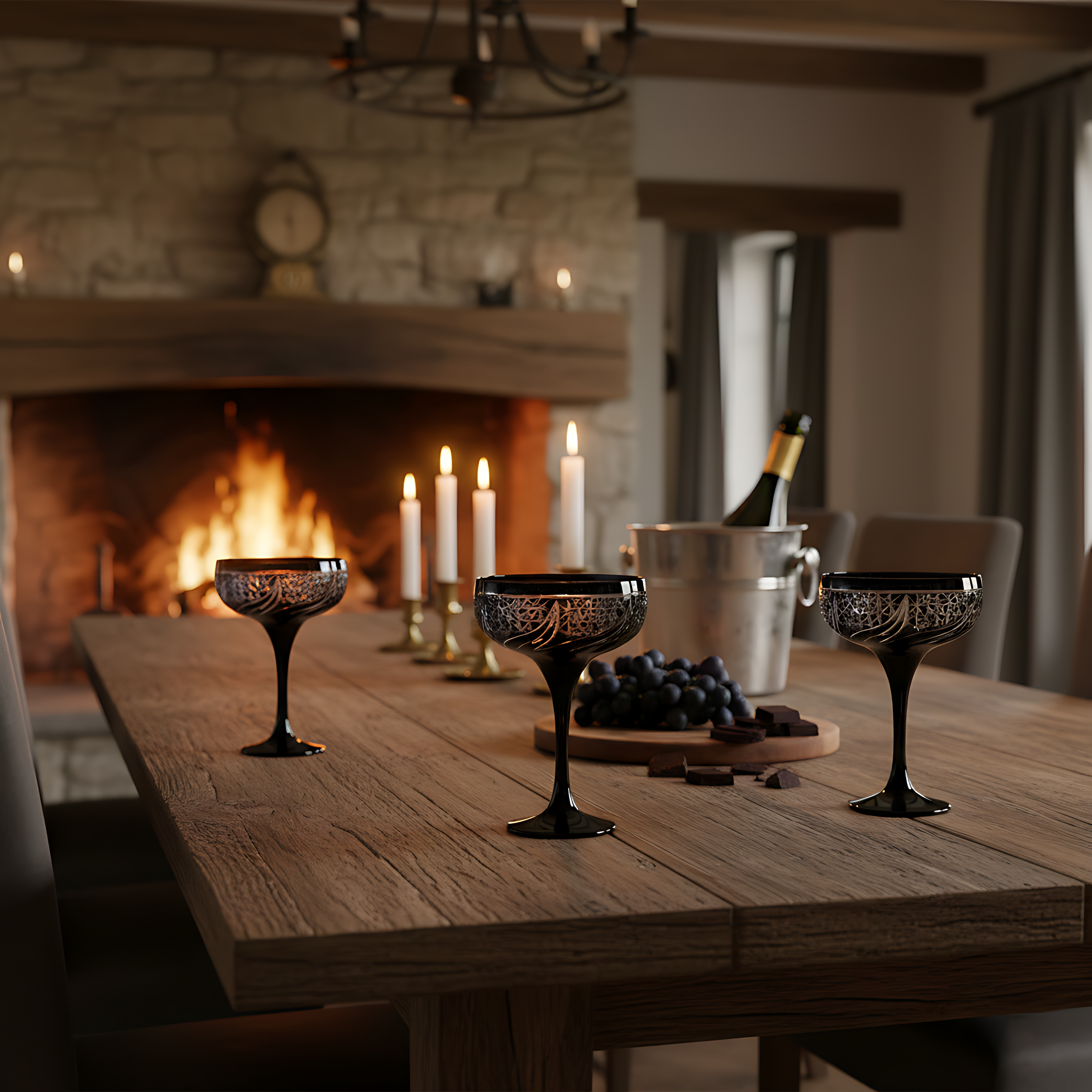 Aurora Kup Ayaklı Bardak - Margerie Crystal