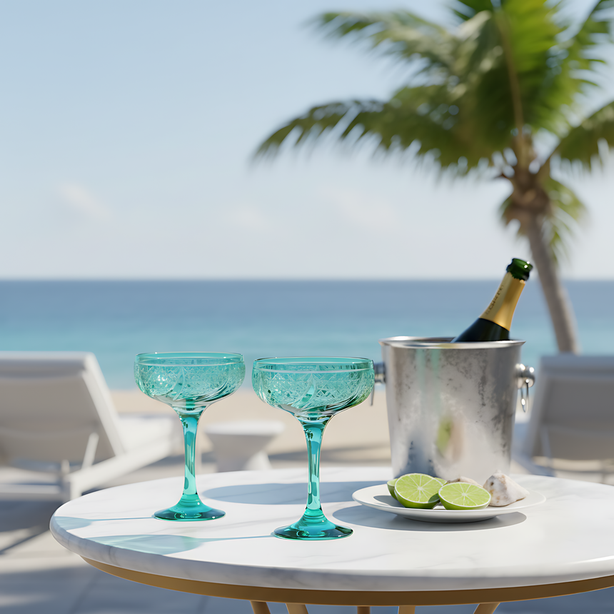 Aurora Kup Ayaklı Bardak - Margerie Crystal