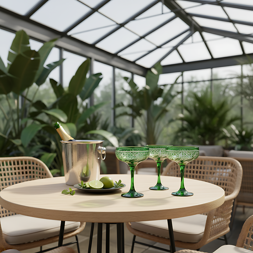 Aurora Kup Ayaklı Bardak - Margerie Crystal