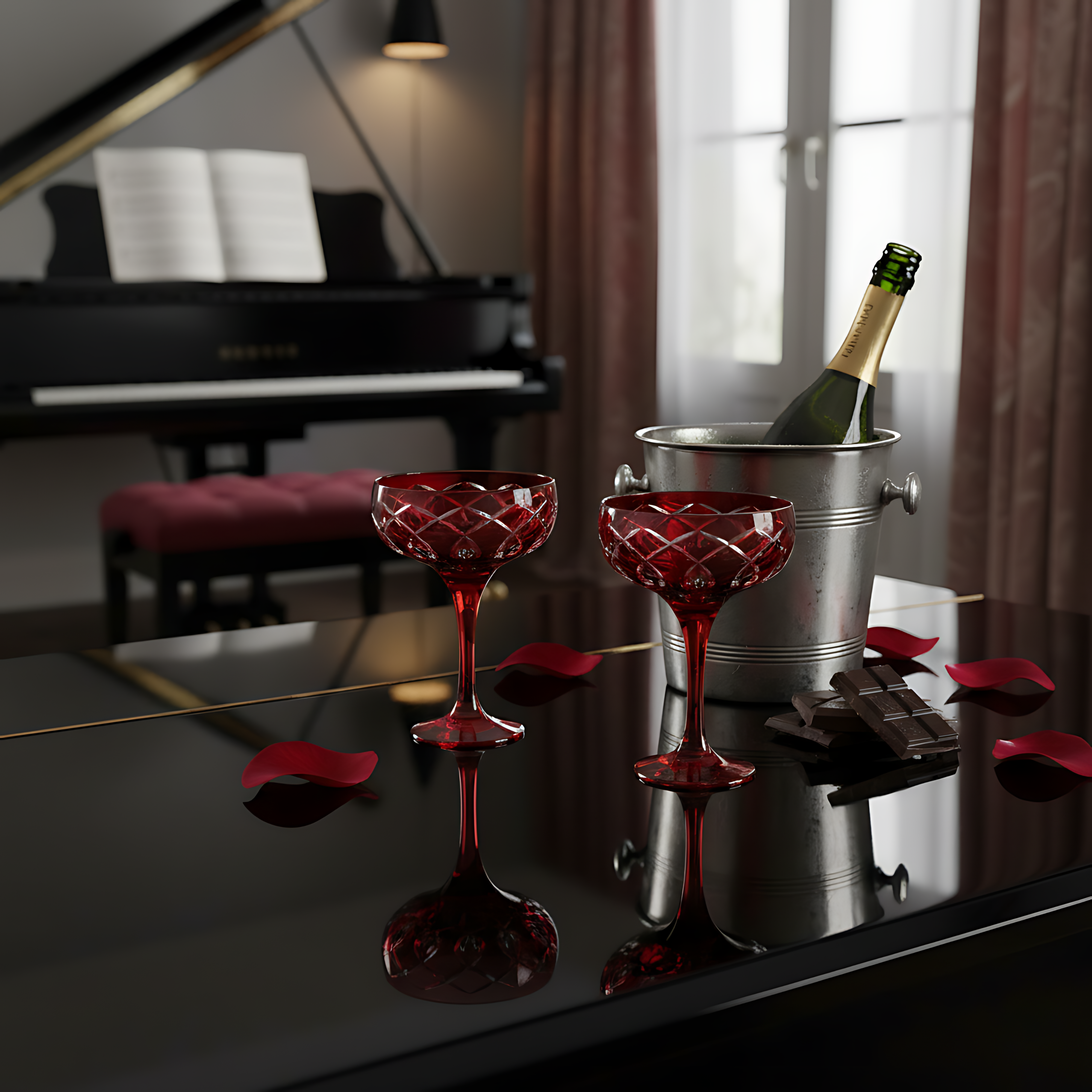 Heritage Kup Ayaklı Bardak - Margerie Crystal