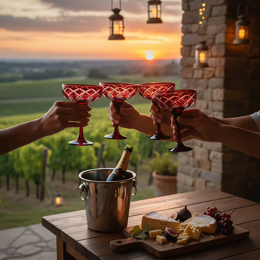 Heritage Kup Ayaklı Bardak - Margerie Crystal