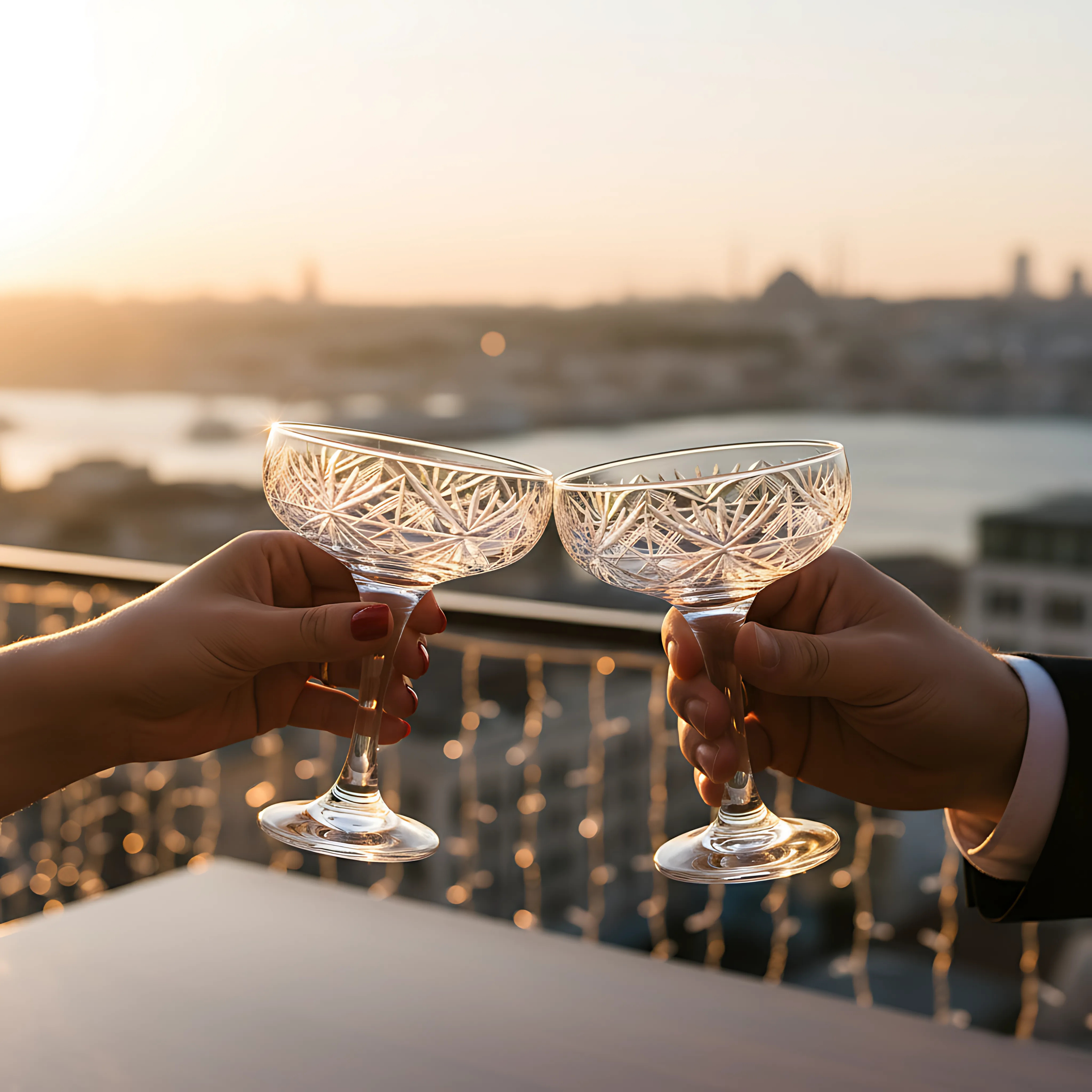 Éclat Kup Ayaklı Bardak - Margerie Crystal