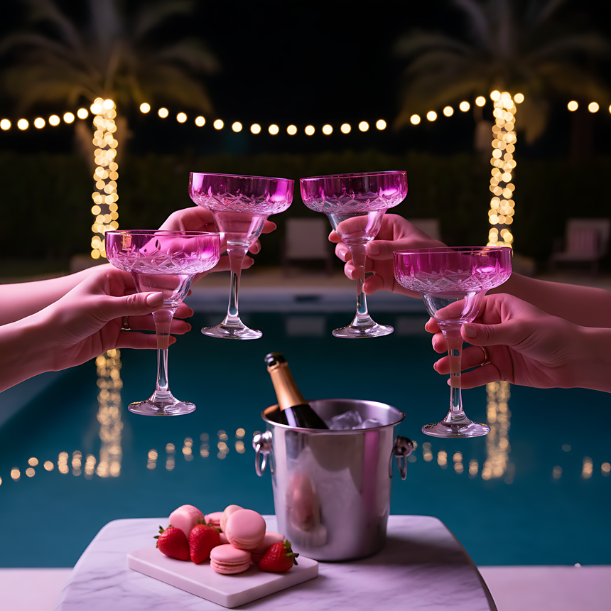 Aria Kup Ayaklı Kadeh - Margerie Crystal