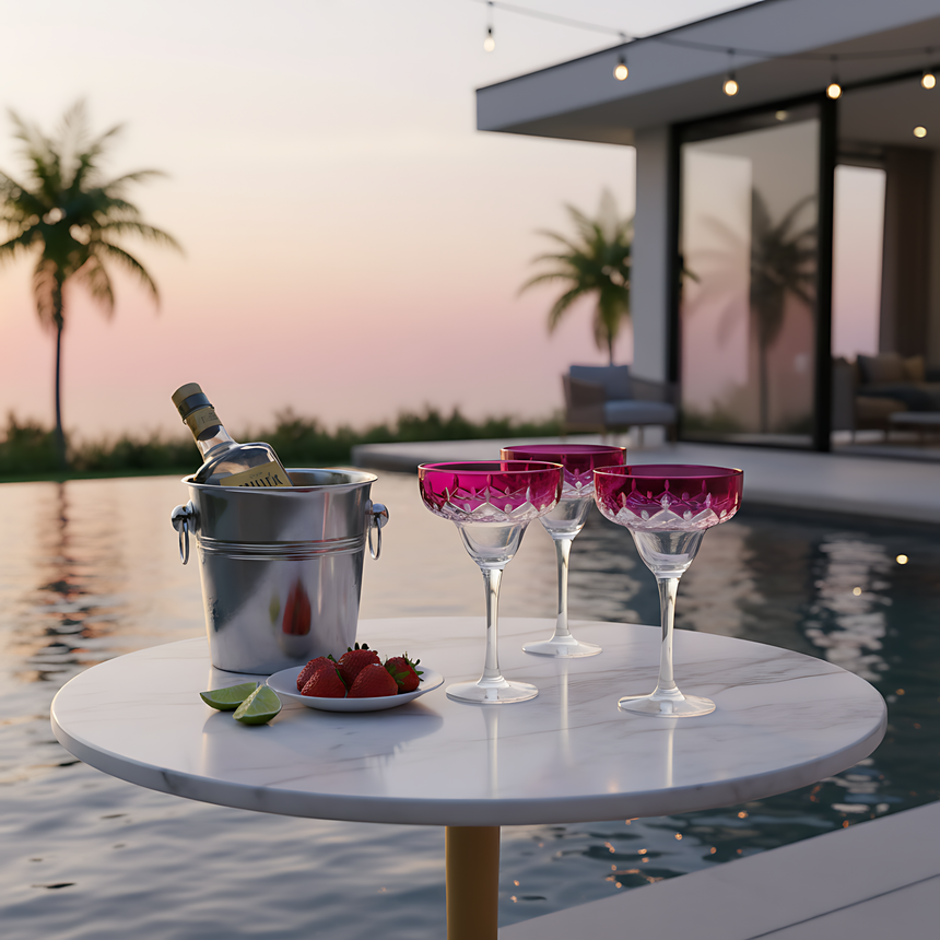 Aria Kup Ayaklı Kadeh - Margerie Crystal