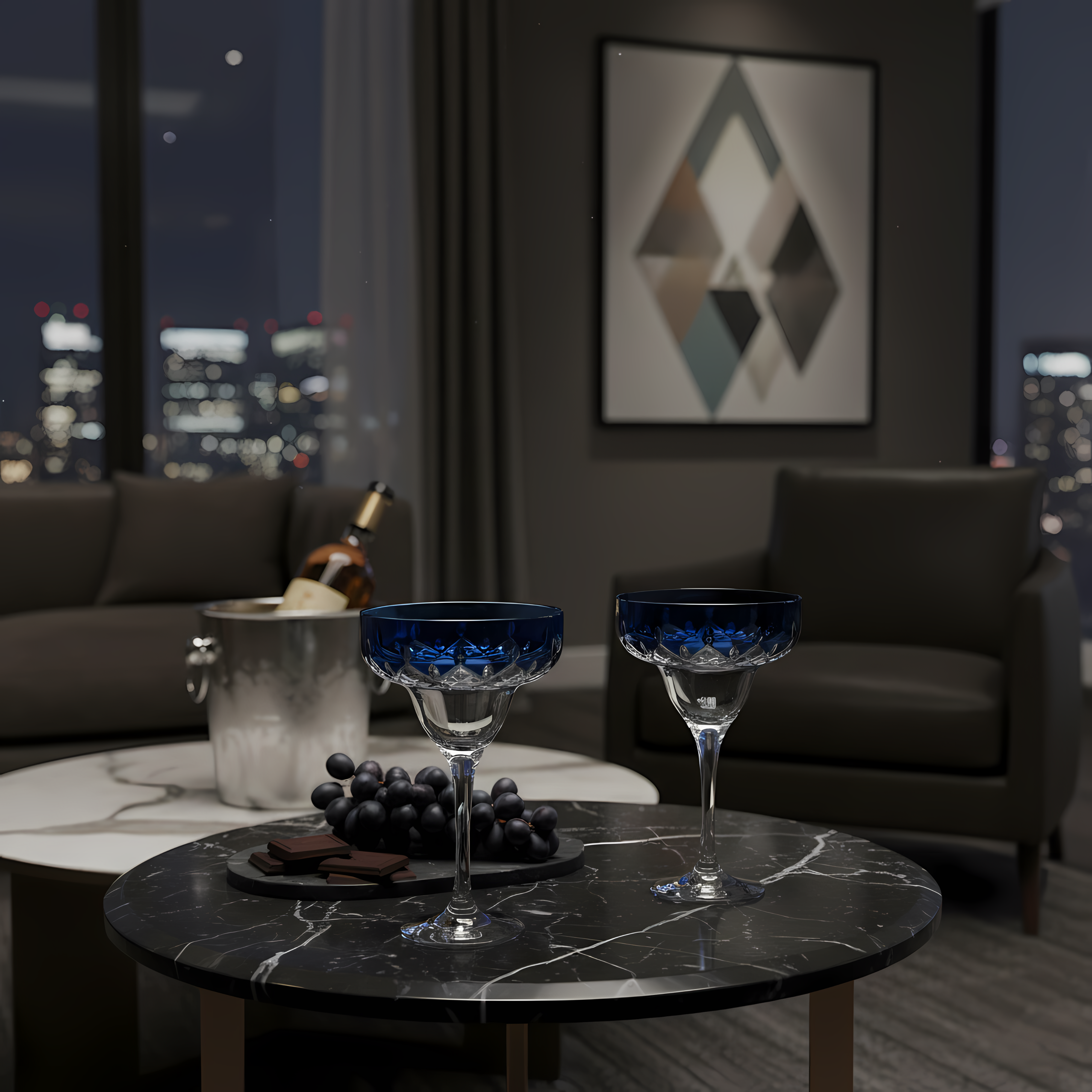 Aria Kup Ayaklı Kadeh - Margerie Crystal