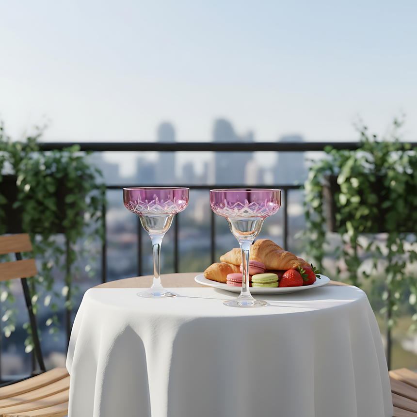 Aria Kup Ayaklı Kadeh - Margerie Crystal