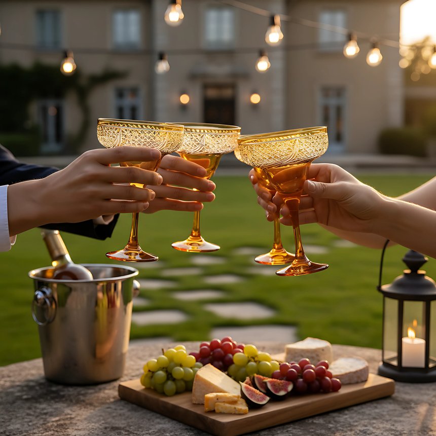 Aurora Kup Ayaklı Kadeh - Margerie Crystal