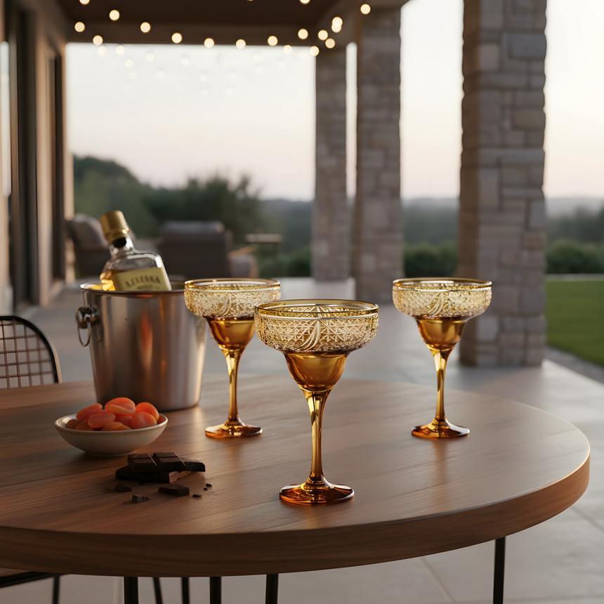 Aurora Kup Ayaklı Kadeh - Margerie Crystal