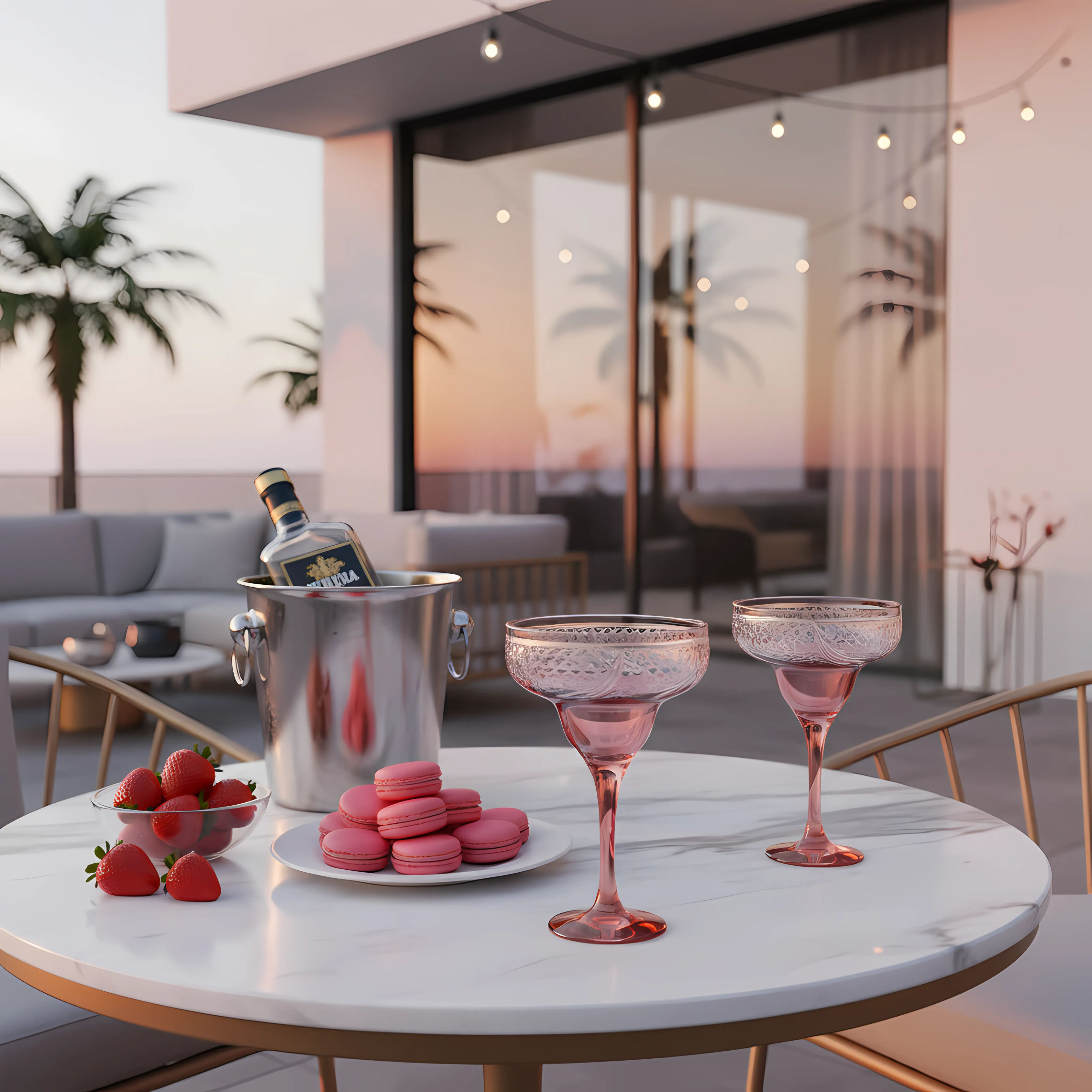 Aurora Kup Ayaklı Kadeh - Margerie Crystal