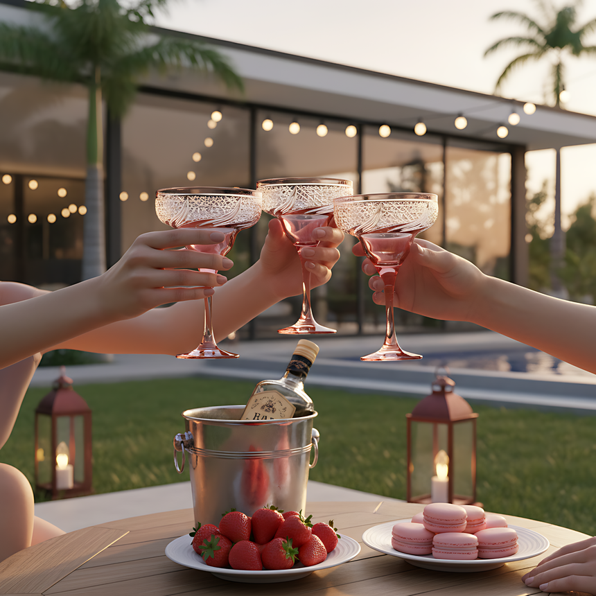 Aurora Kup Ayaklı Kadeh - Margerie Crystal