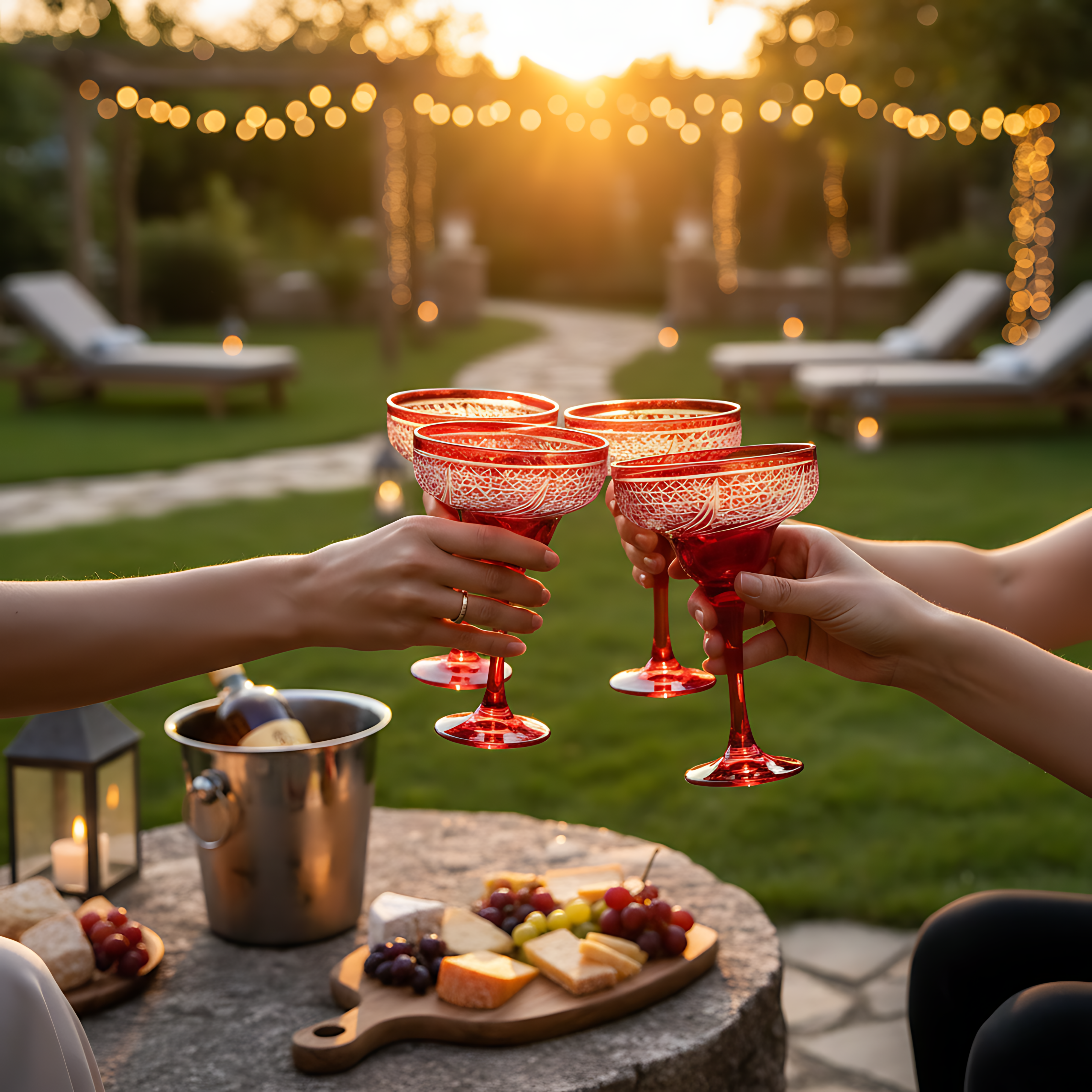 Aurora Kup Ayaklı Kadeh - Margerie Crystal