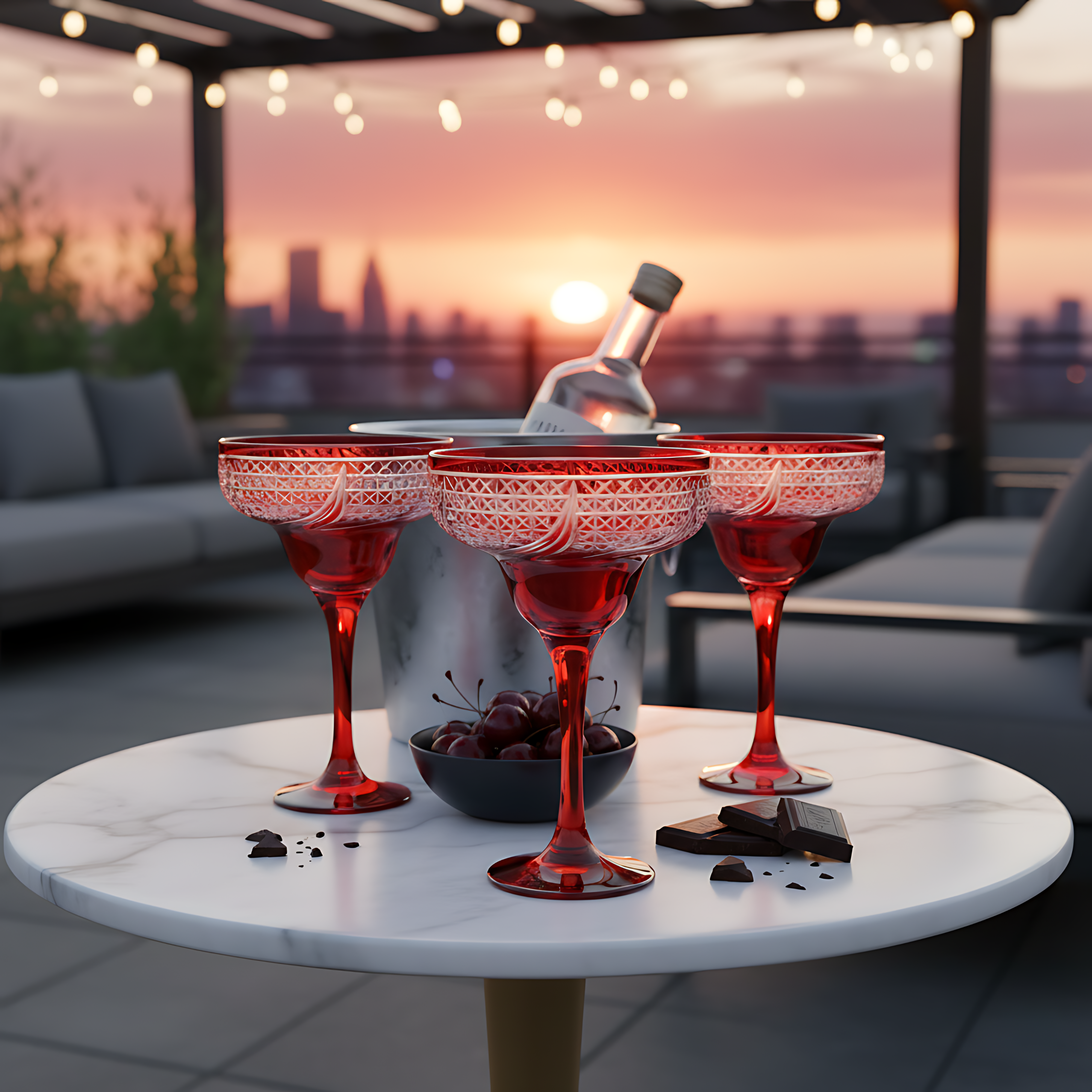 Aurora Kup Ayaklı Kadeh - Margerie Crystal