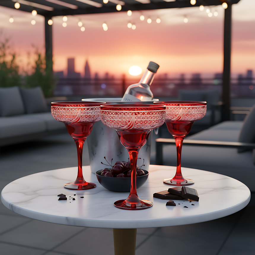 Aurora Kup Ayaklı Kadeh - Margerie Crystal