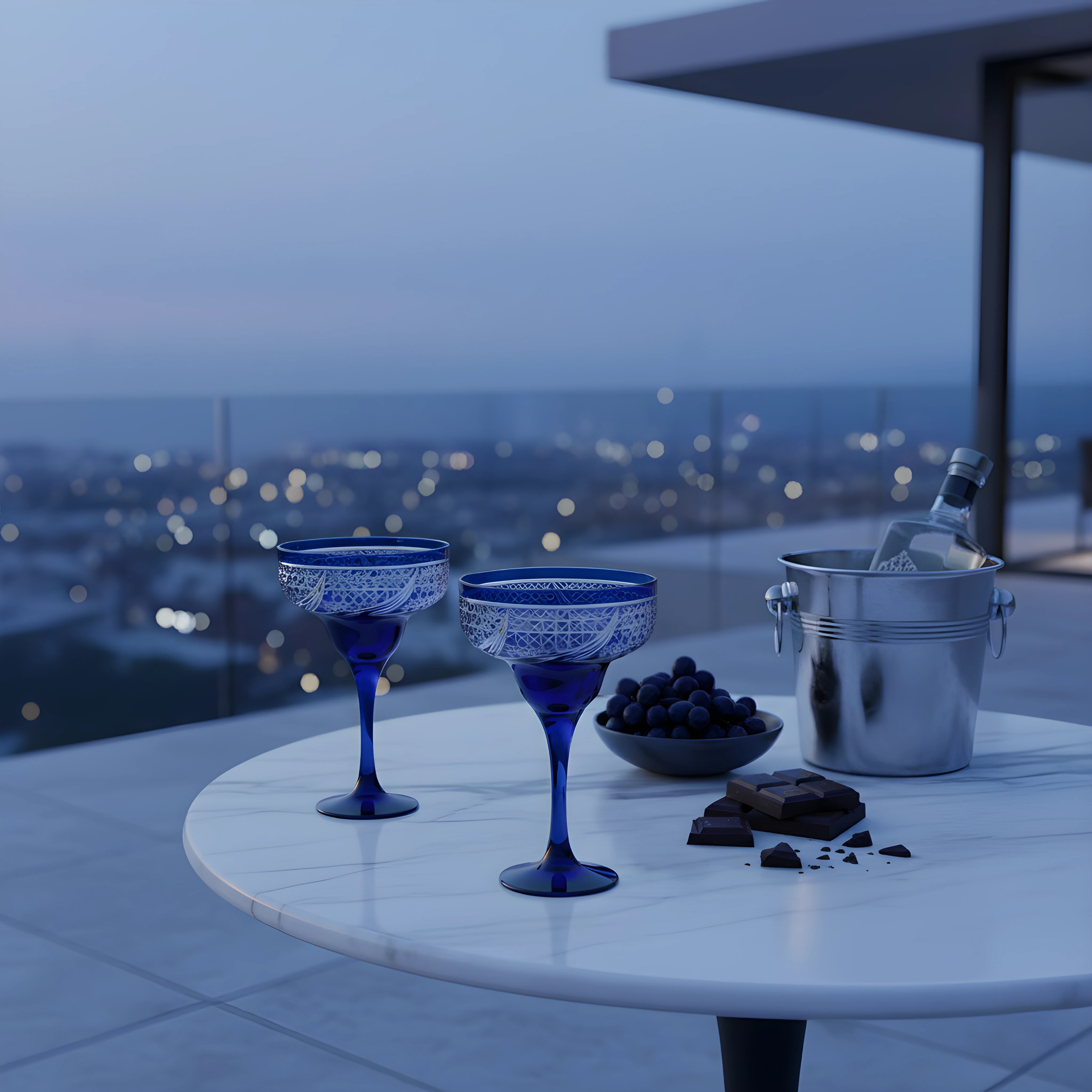 Aurora Kup Ayaklı Kadeh - Margerie Crystal