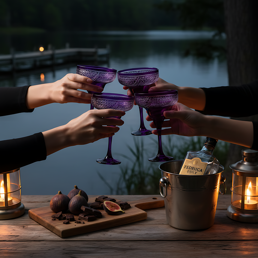 Aurora Kup Ayaklı Kadeh - Margerie Crystal