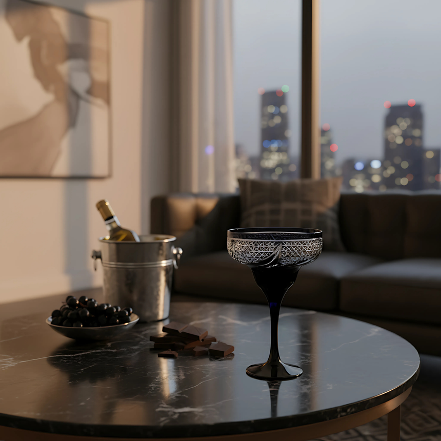 Aurora Kup Ayaklı Kadeh - Margerie Crystal