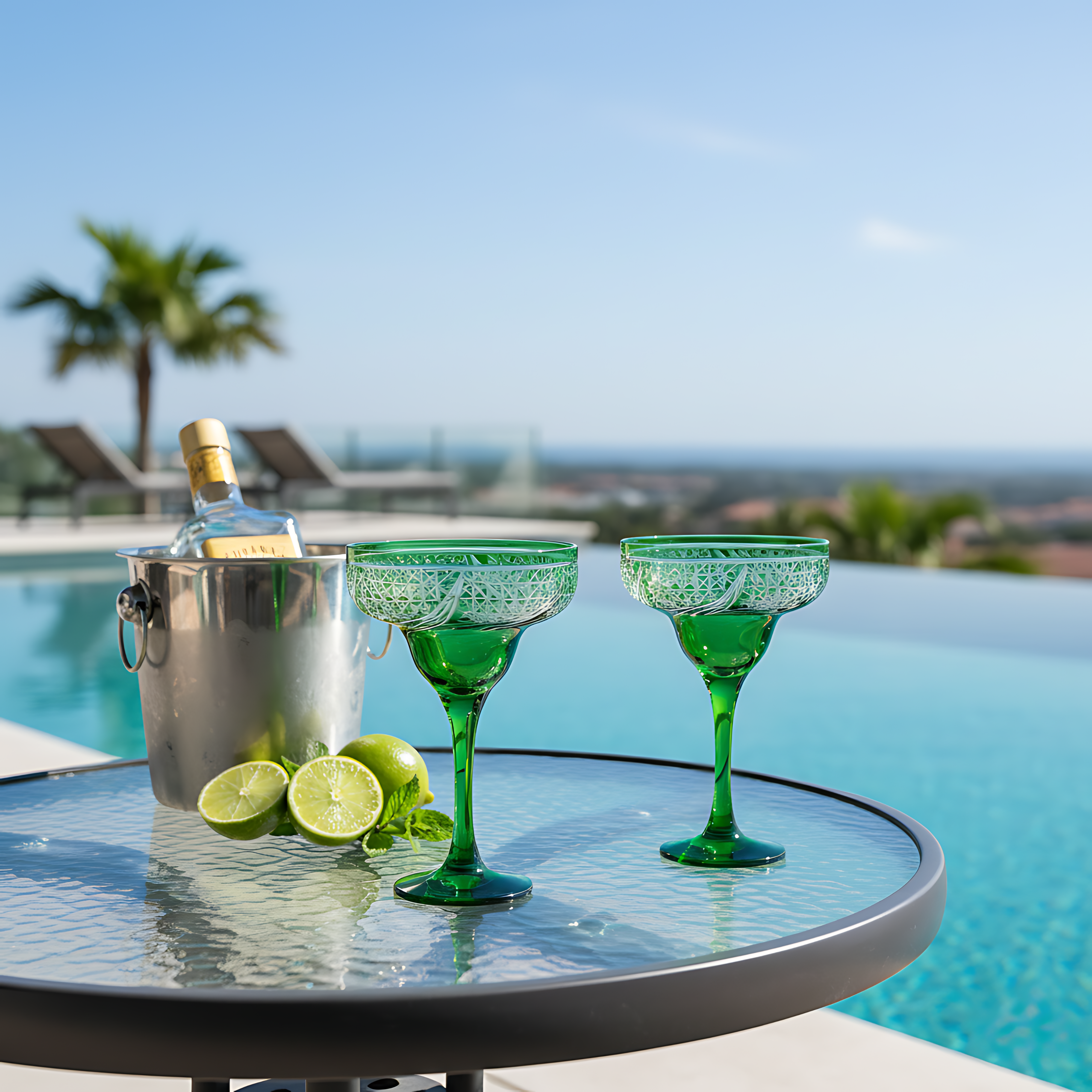 Aurora Kup Ayaklı Kadeh - Margerie Crystal