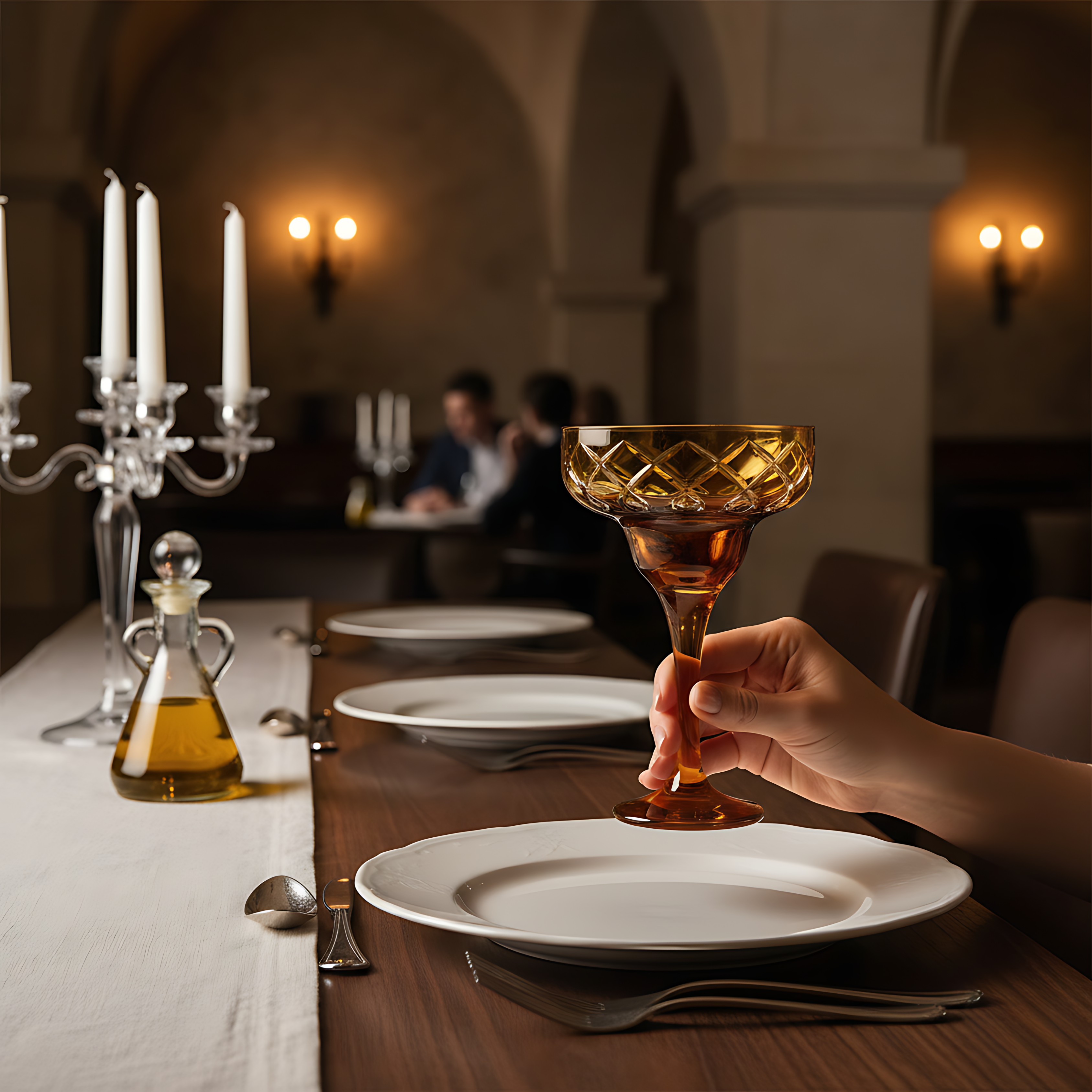 Heritage Kup Ayaklı Kadeh - Margerie Crystal