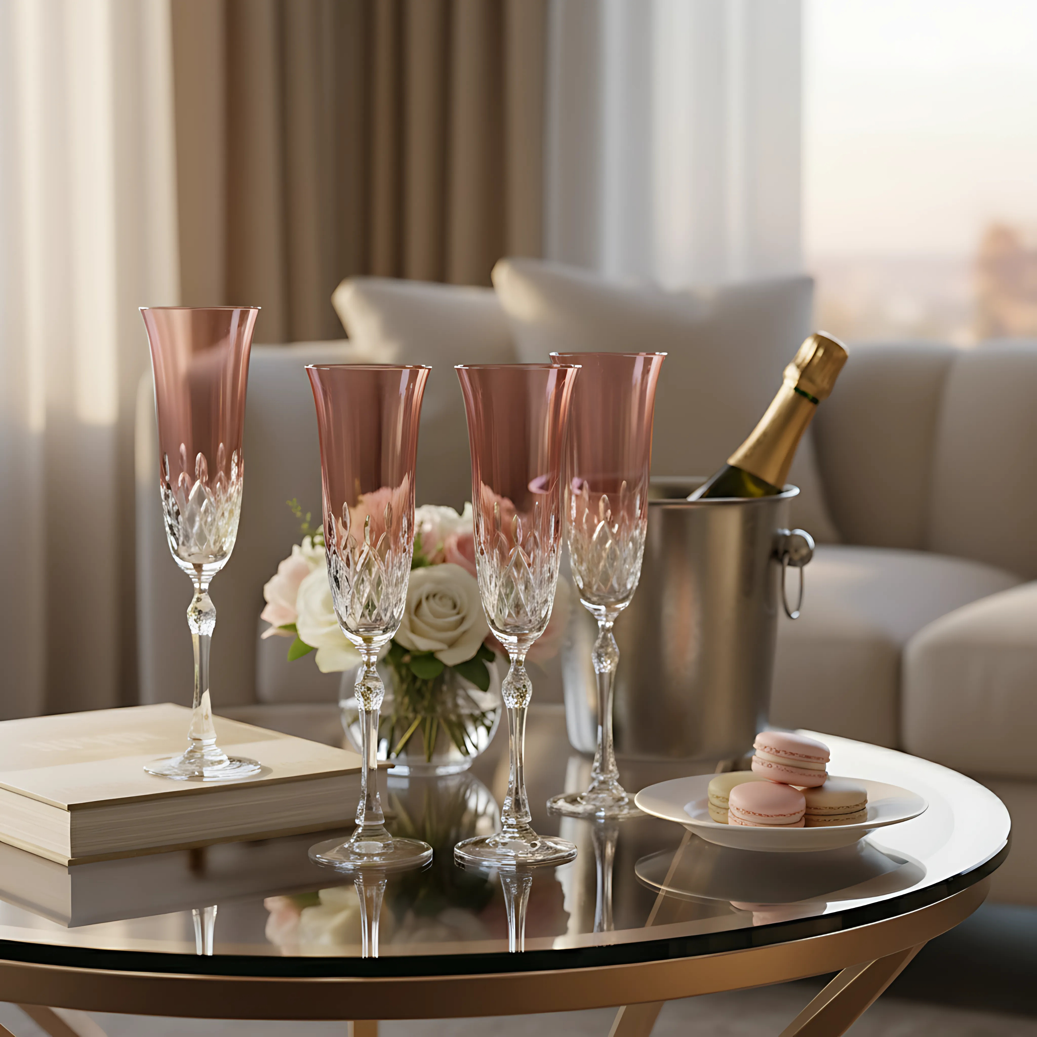 Aria Kristal Flüt Kadeh - Margerie Crystal