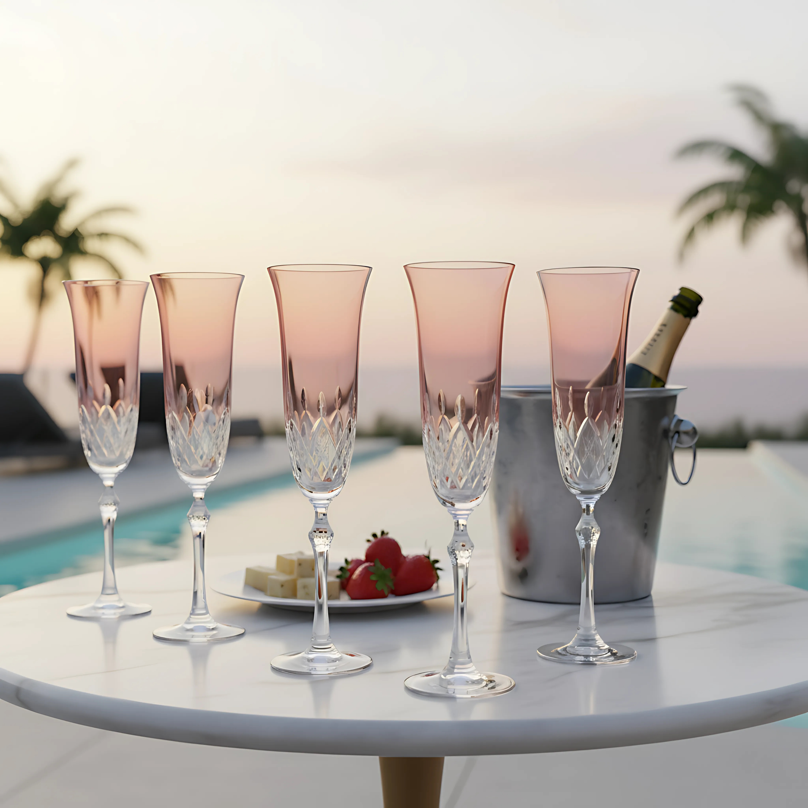 Aria Kristal Flüt Kadeh - Margerie Crystal