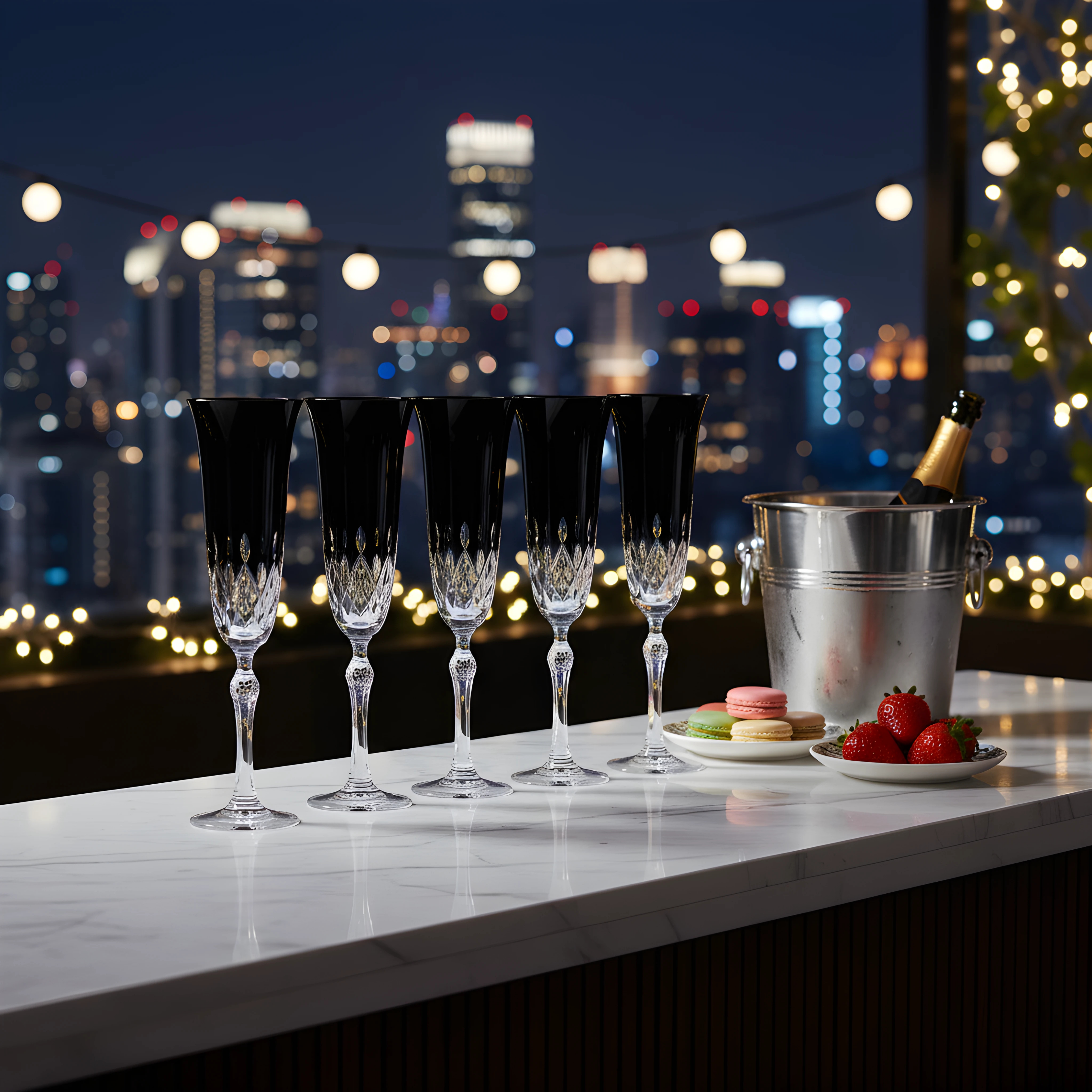 Aria Kristal Flüt Kadeh - Margerie Crystal