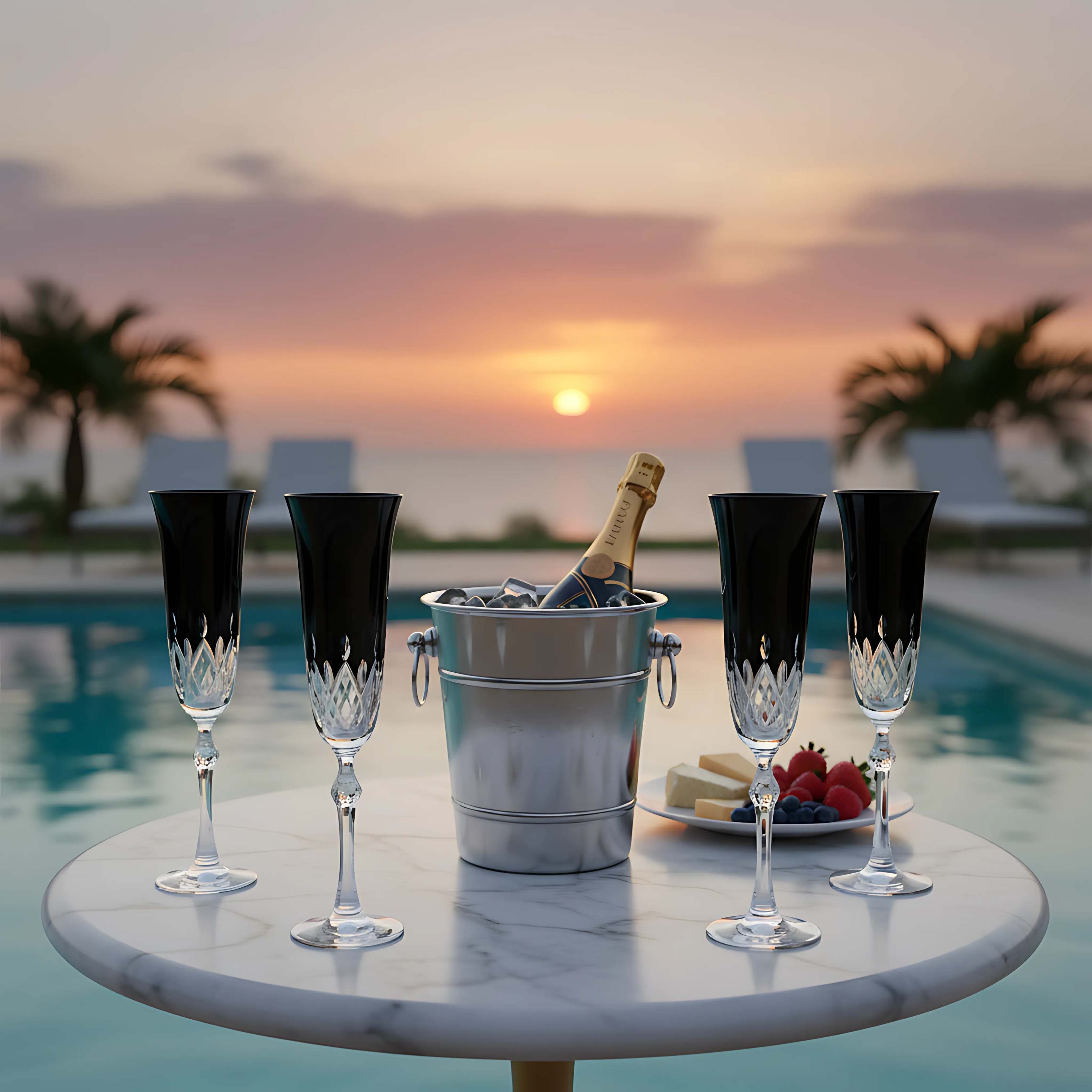 Aria Kristal Flüt Kadeh - Margerie Crystal