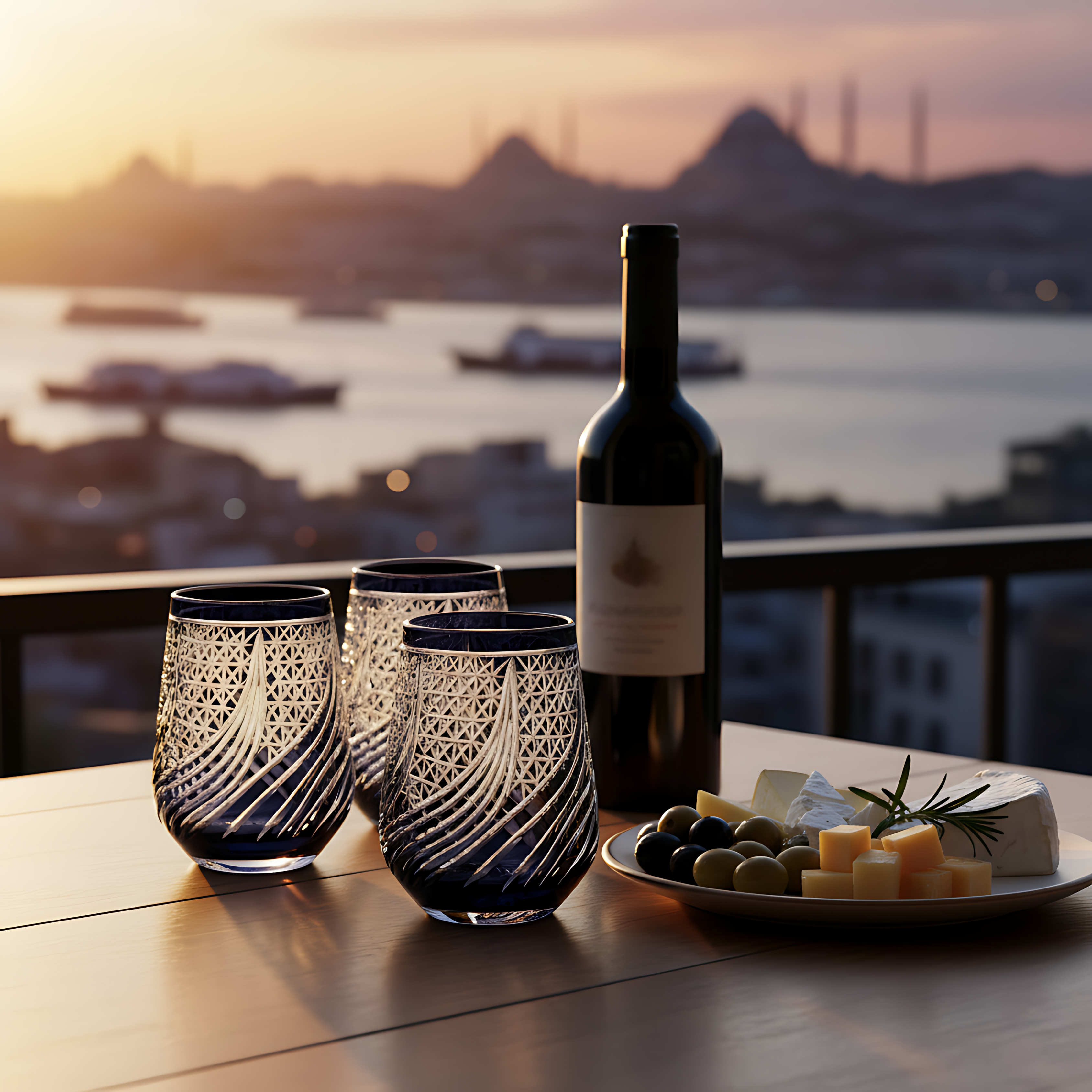 Aurora Cam Su Bardağı - Margerie Crystal