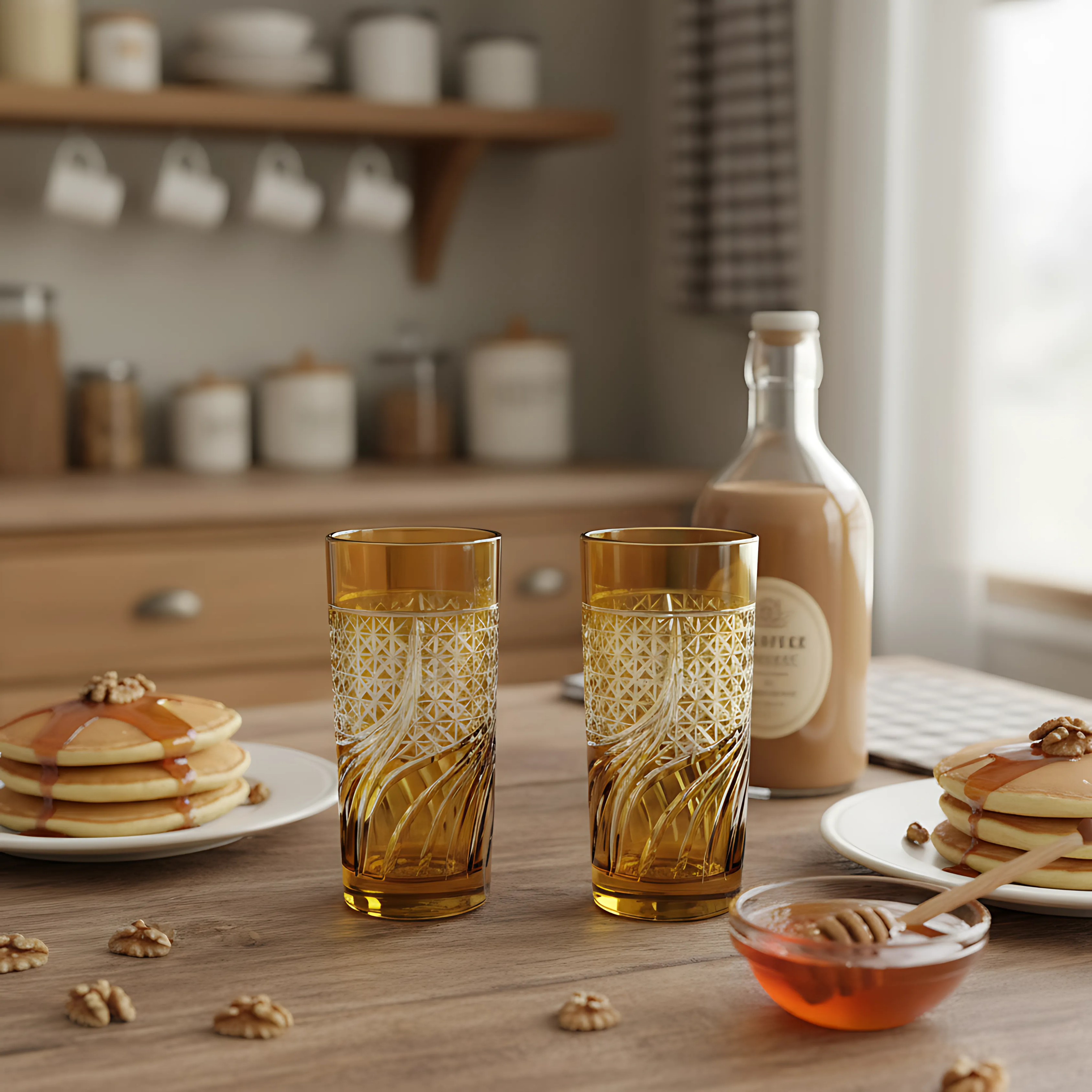 Aurora Cam Uzun Su Bardağı - Margerie Crystal