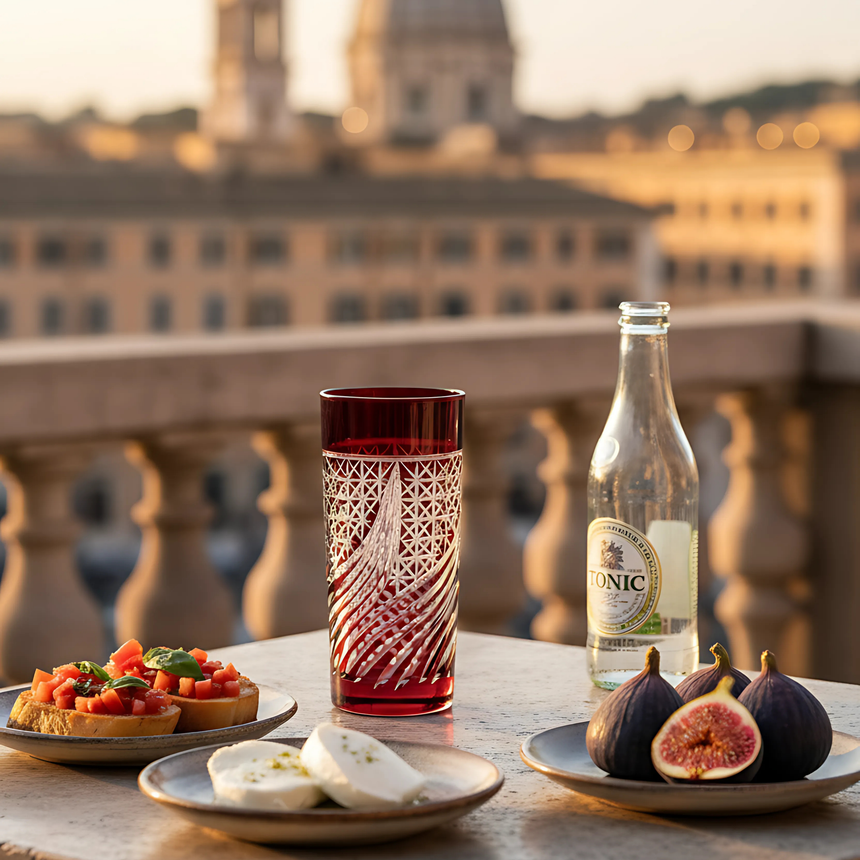 Aurora Cam Uzun Su Bardağı - Margerie Crystal