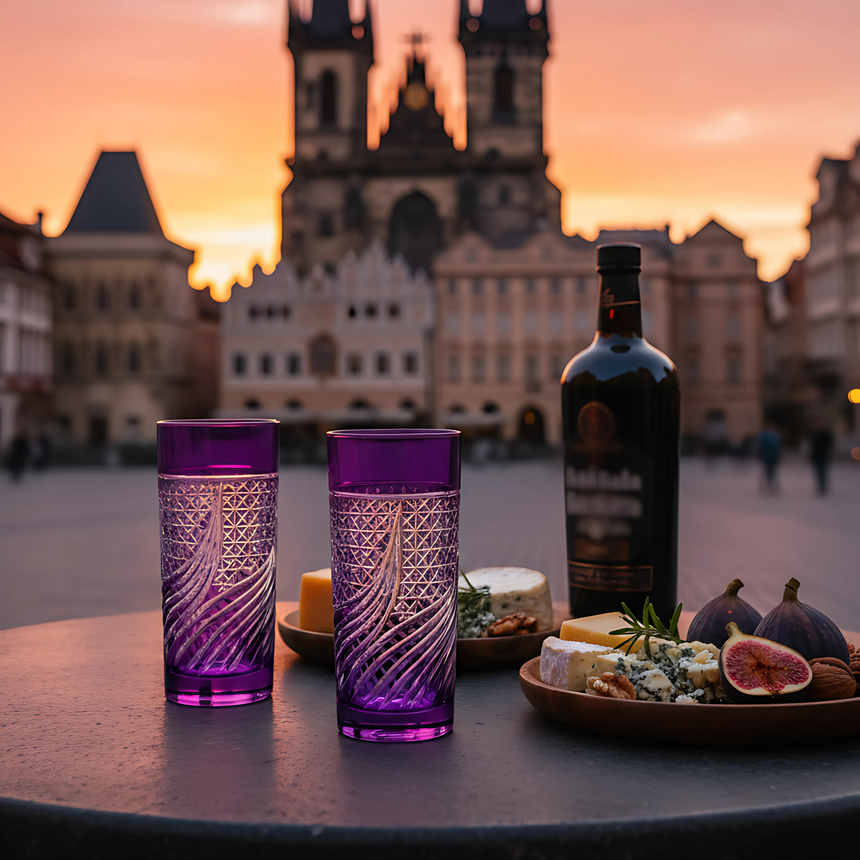 Aurora Cam Uzun Su Bardağı - Margerie Crystal