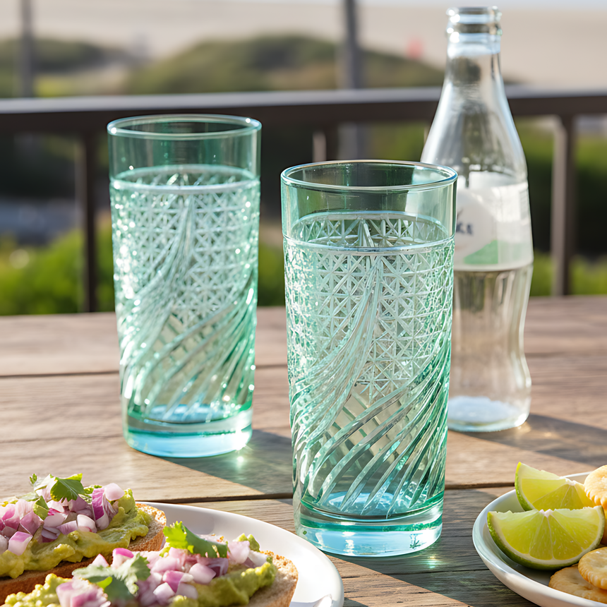 Aurora Cam Uzun Su Bardağı - Margerie Crystal