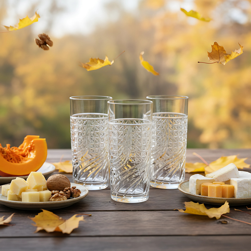 Aurora Cam Uzun Su Bardağı - Margerie Crystal