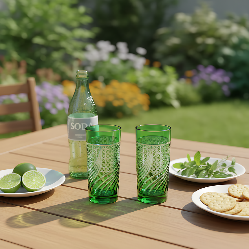 Aurora Cam Uzun Su Bardağı - Margerie Crystal