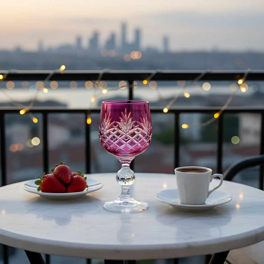 Bohemia Crystal Ara Kahve Yanı Su Bardağı - Margerie Crystal