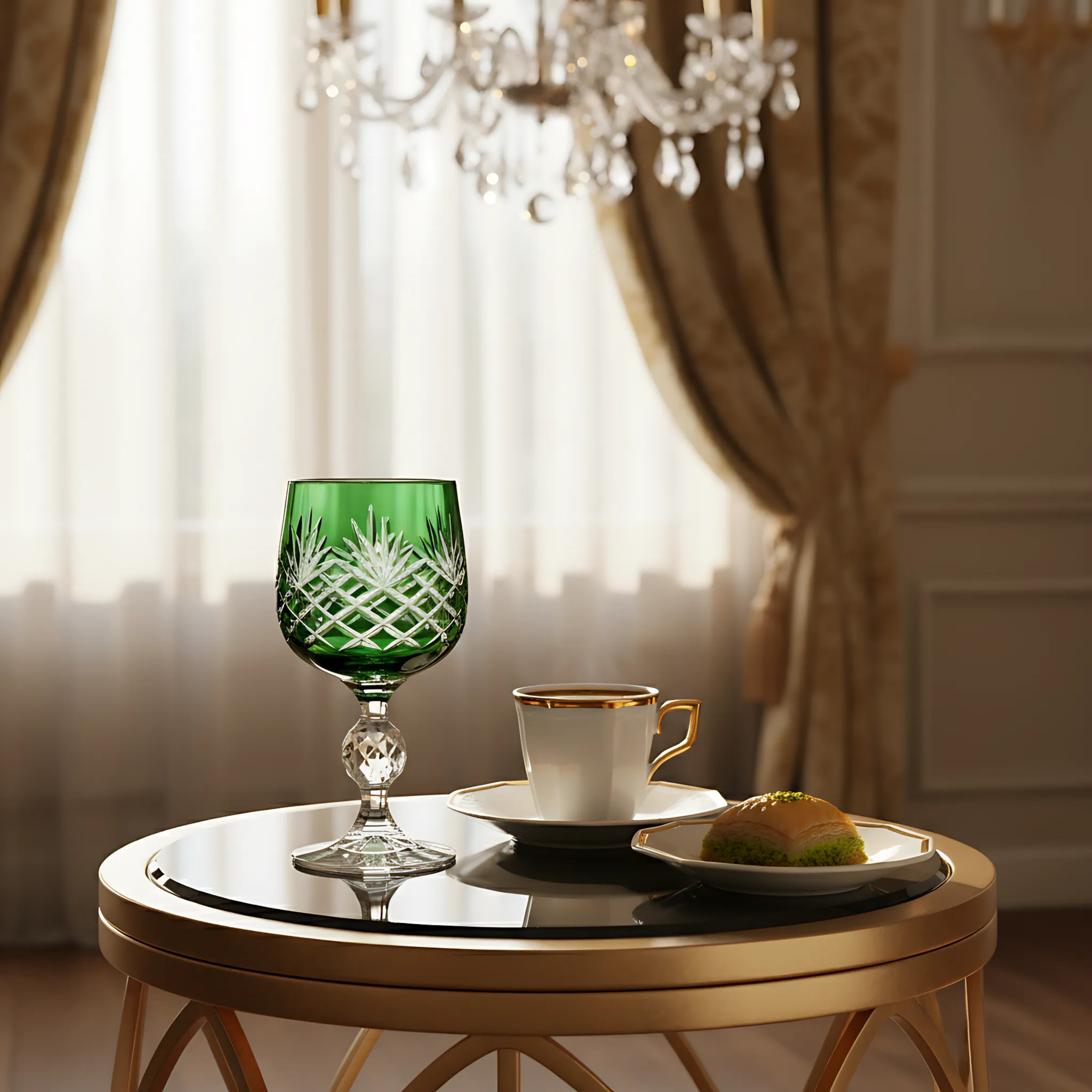 Bohemia Crystal Ara Kahve Yanı Su Bardağı - Margerie Crystal