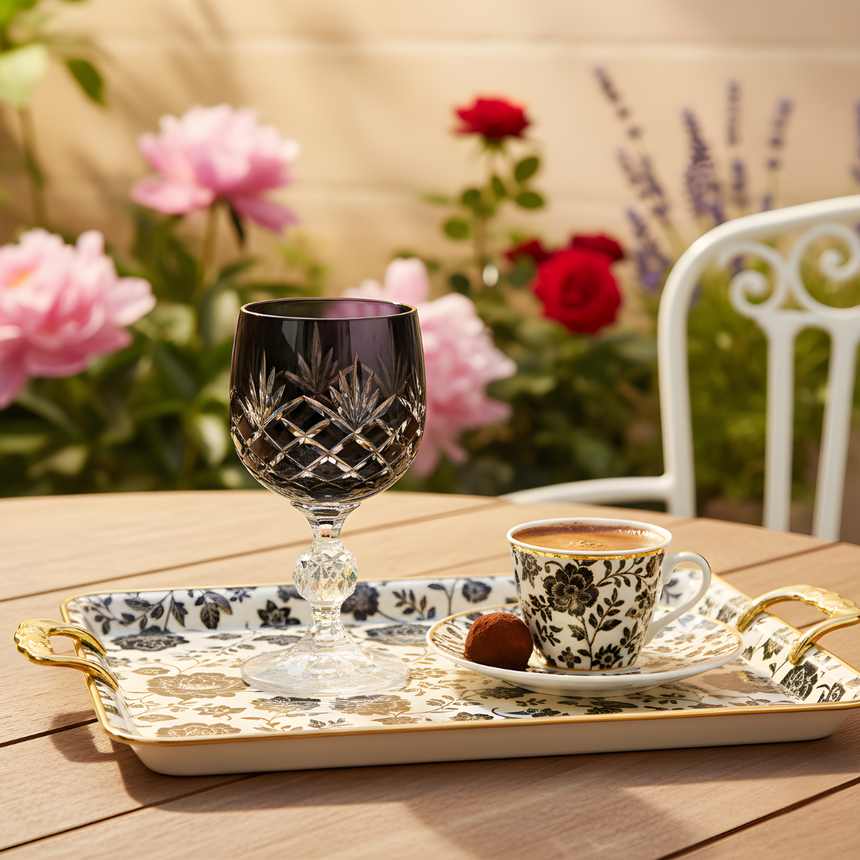 Bohemia Crystal Ara Kahve Yanı Su Bardağı - Margerie Crystal