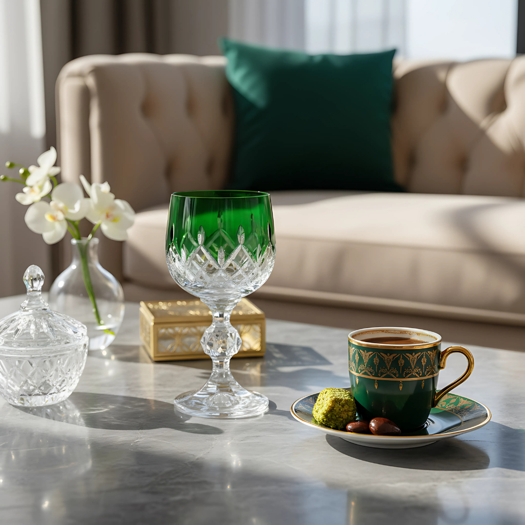 Bohemia Crystal ARIA Kristal Kahve Yanı Su Bardağı - Margerie Crystal