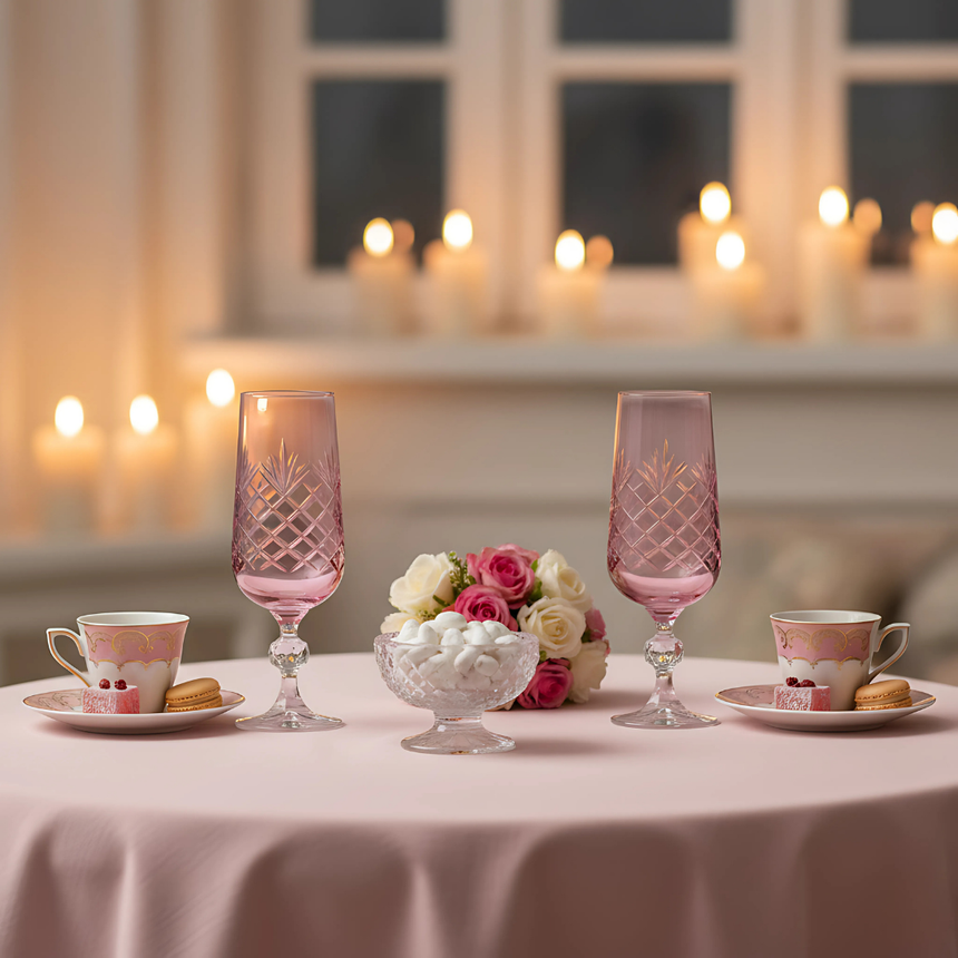 Bohemia Crystal Ara Flüt Kadeh - Margerie Crystal