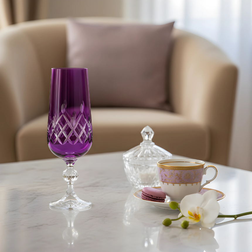 Bohemia Crystal ARIA Flüt Kadeh - Margerie Crystal
