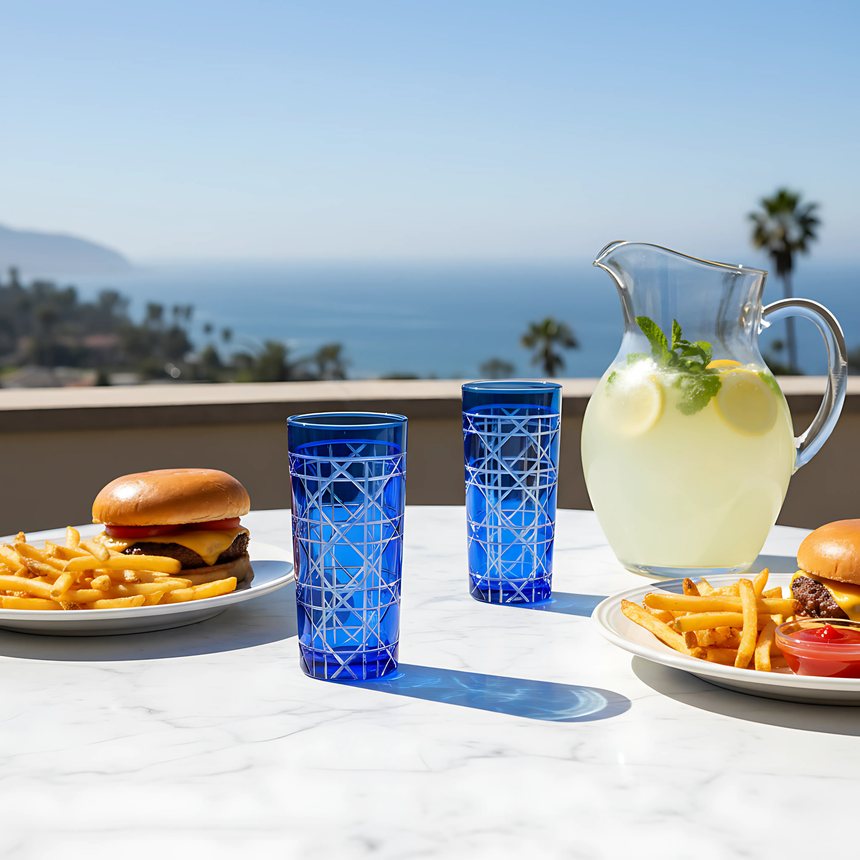 Gloria Cam Uzun Su Bardağı - Margerie Crystal