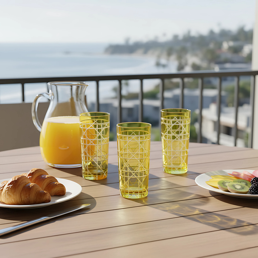 Gloria Cam Uzun Su Bardağı - Margerie Crystal