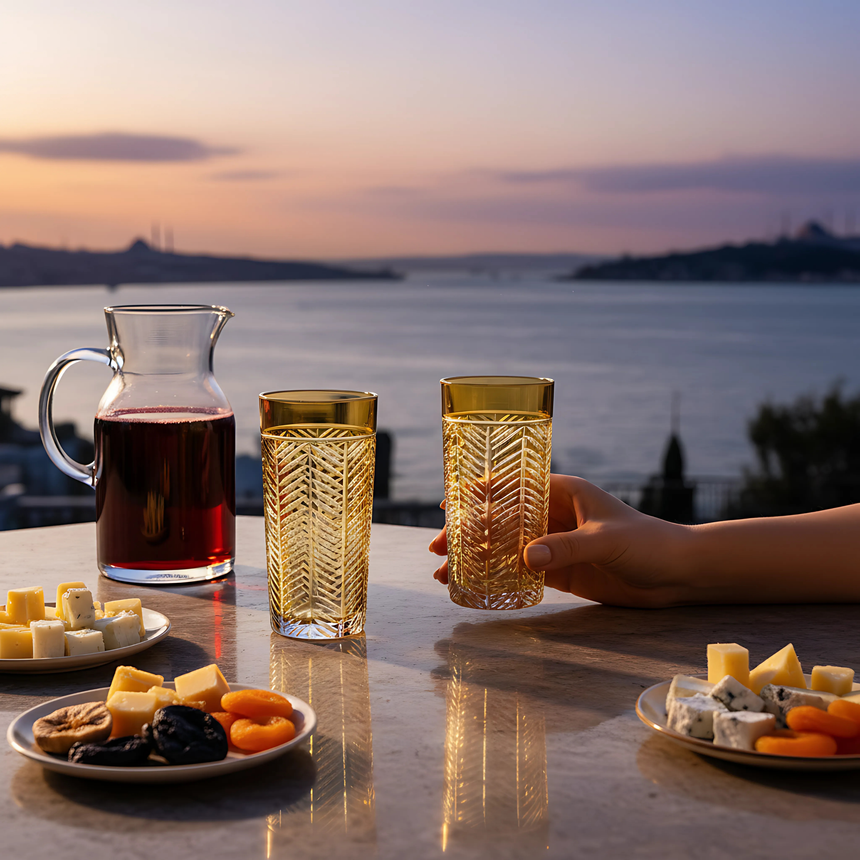 Lanza Cam Su Bardağı - Margerie Crystal