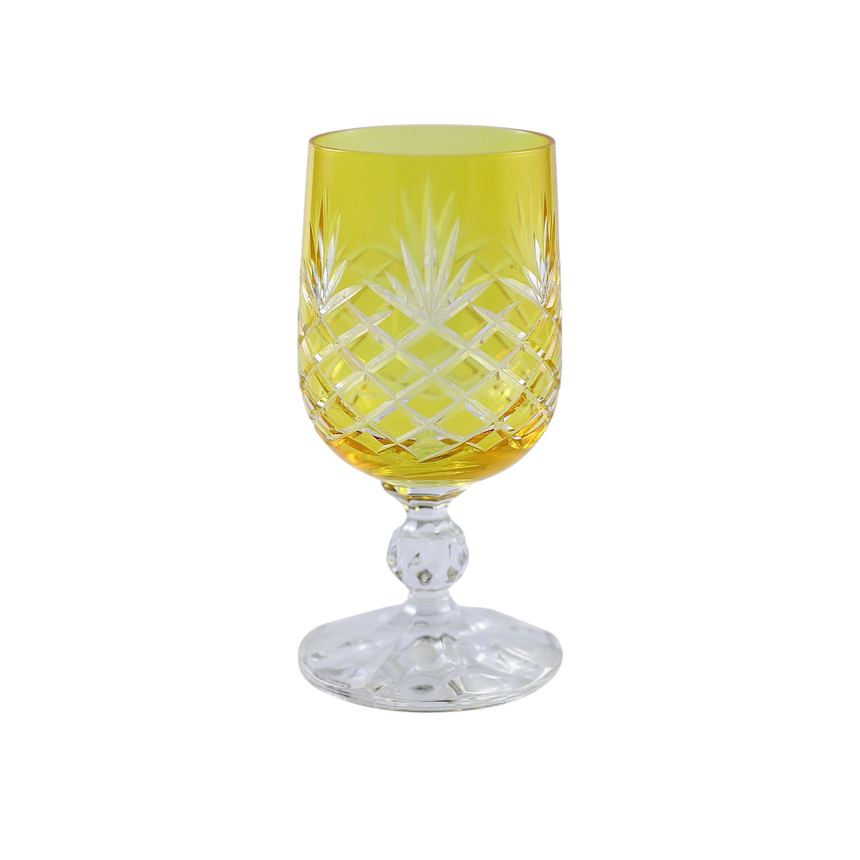 6 Renk Bohemia Crystal Ara Kahve Yanı Su Bardağı 135ml (6'lı Set) - Margerie Crystal
