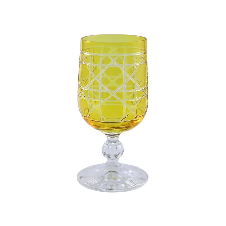 6 Renk Bohemia Crystal Gloria Kahve Yanı Su Bardağı 135ml (6'lı Set) - Margerie Crystal
