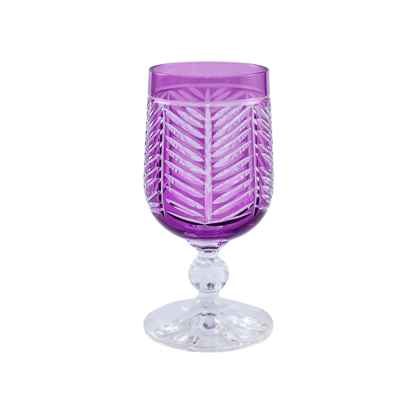6 Renk Bohemia Crystal Lanza Kahve Yanı Su Bardağı 135ml (6'lı Set) - Margerie Crystal