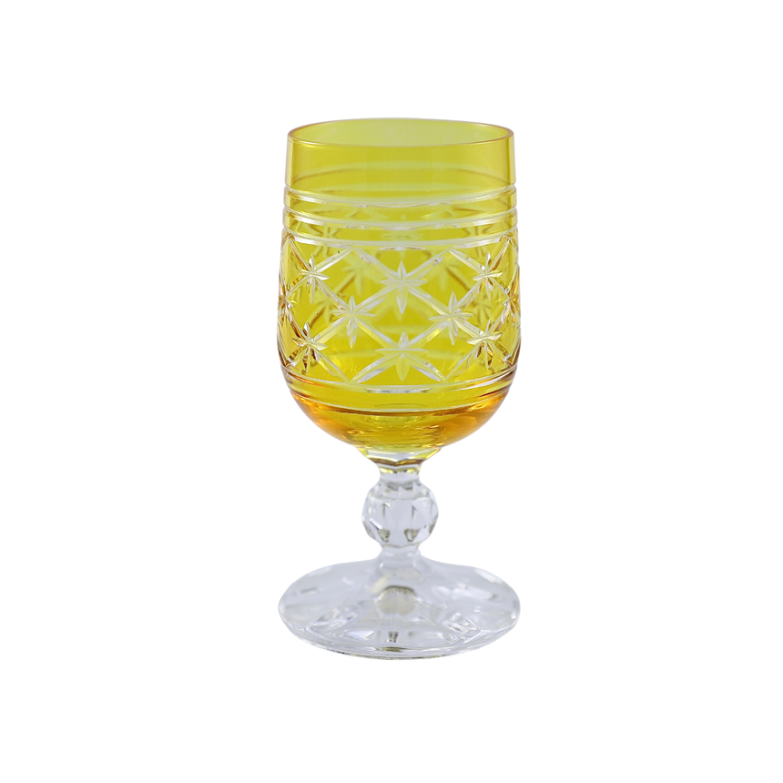 6 Renk Bohemia Crystal Olia Kahve Yanı Su Bardağı 135ml (6'lı Set) - Margerie Crystal