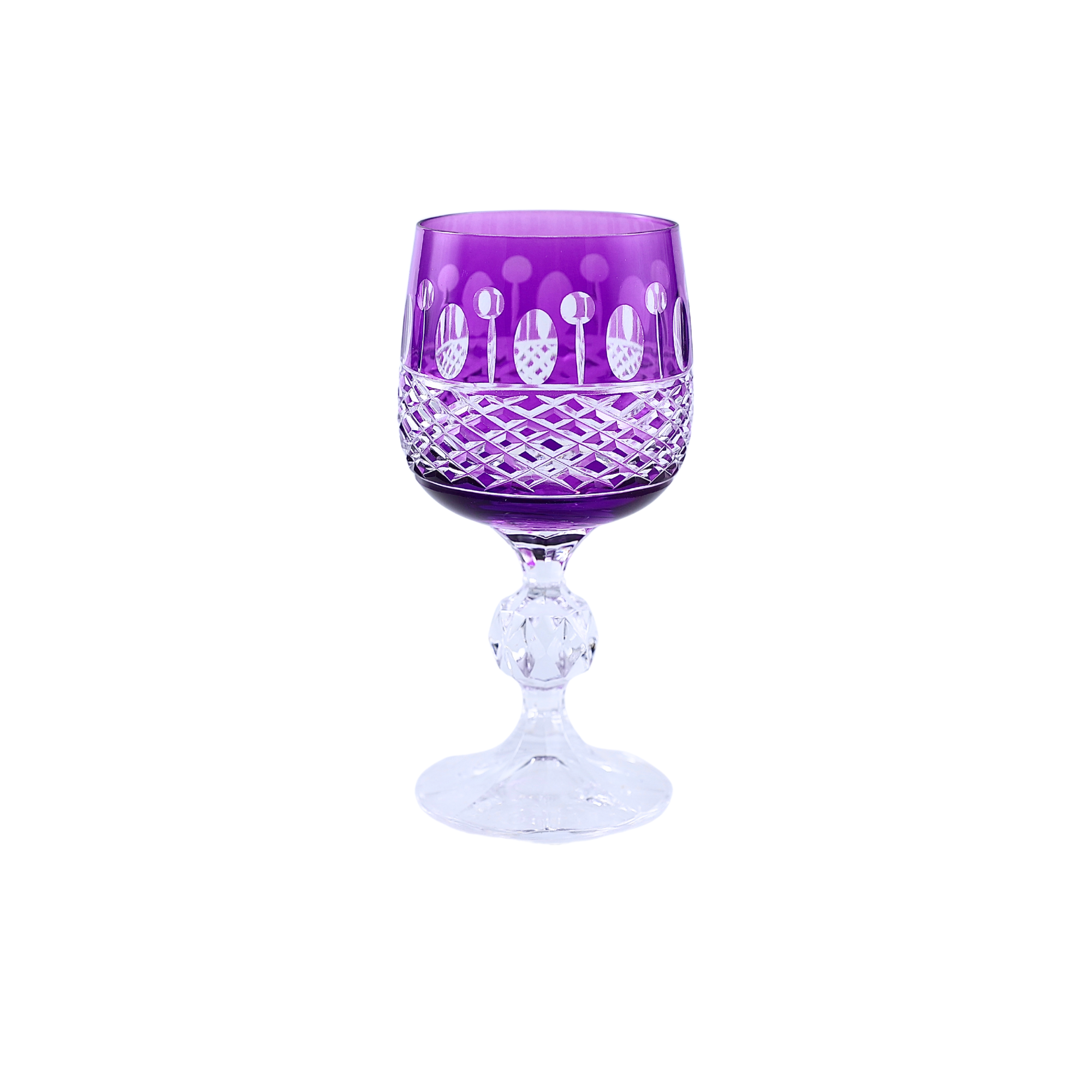 6 Renk Bohemia Crystal Ophelia Kahve Yanı Su Bardağı 150ml (6'lı Set) - Margerie Crystal